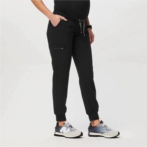 Figs Black Zamora Maternity Jogger Scrub Pants Medium